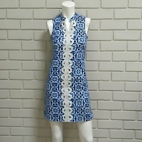 Mudpie Lace Detail Paisley Pattern Dress. Size XS - Picture 1 of 13